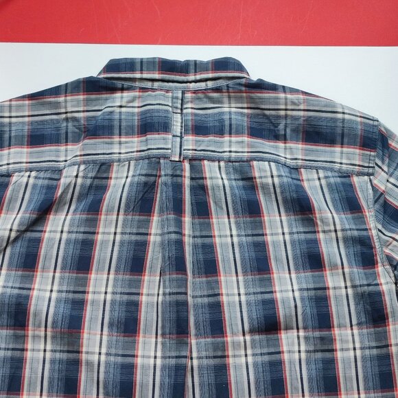 The North Face short sleeve button down shirt grey plaid men's size XXL - Picture 4 of 6